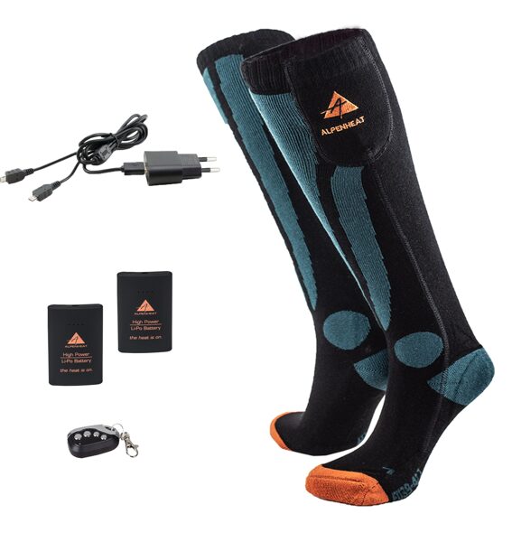 šildomos kojinės su nuotolinio valdymo pulteliu FireSki Socks RC